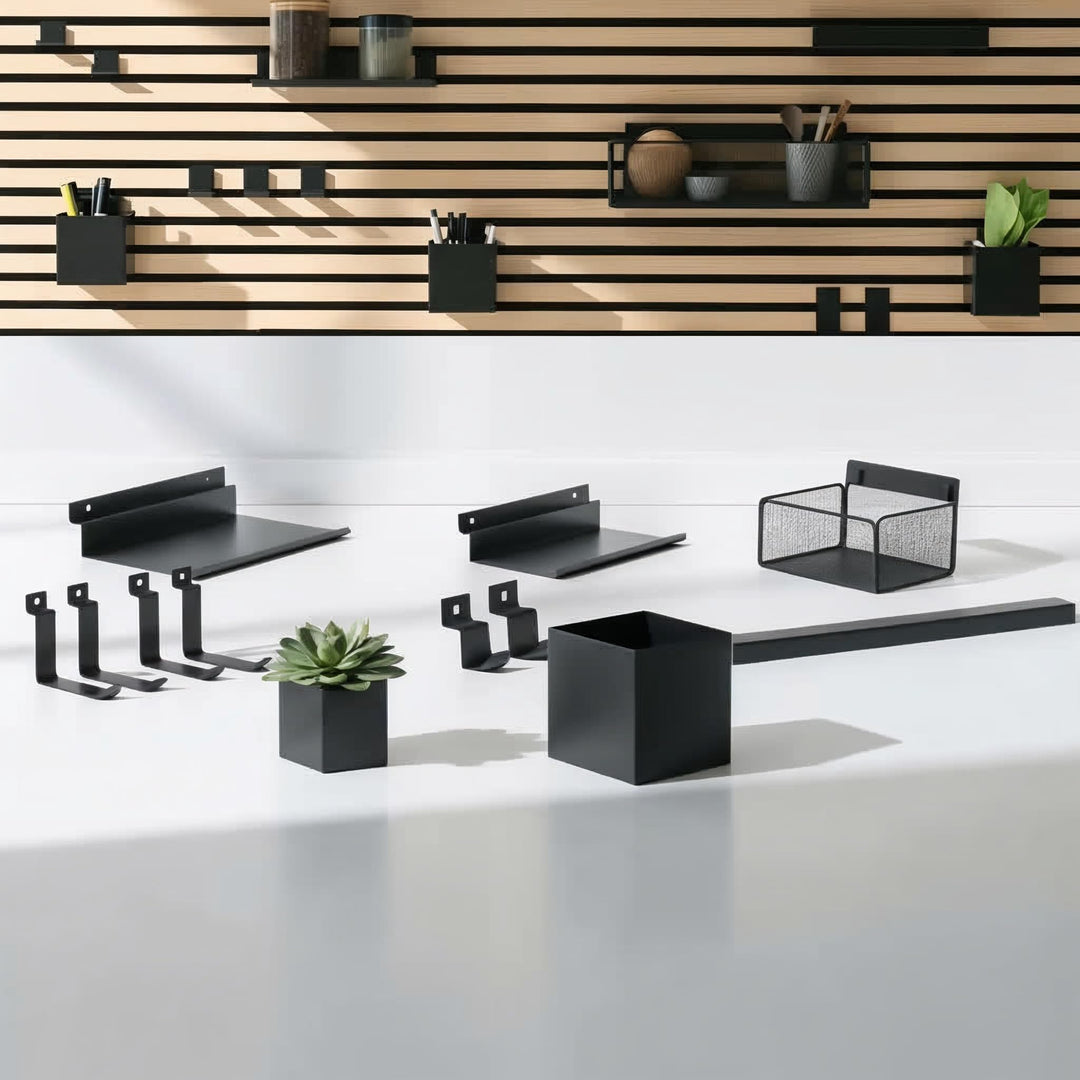 Steinmine - Designmanufaktur Zubehör-Set, Ablagen und Wandbehälter für Wandorganizer & Akustikpaneel