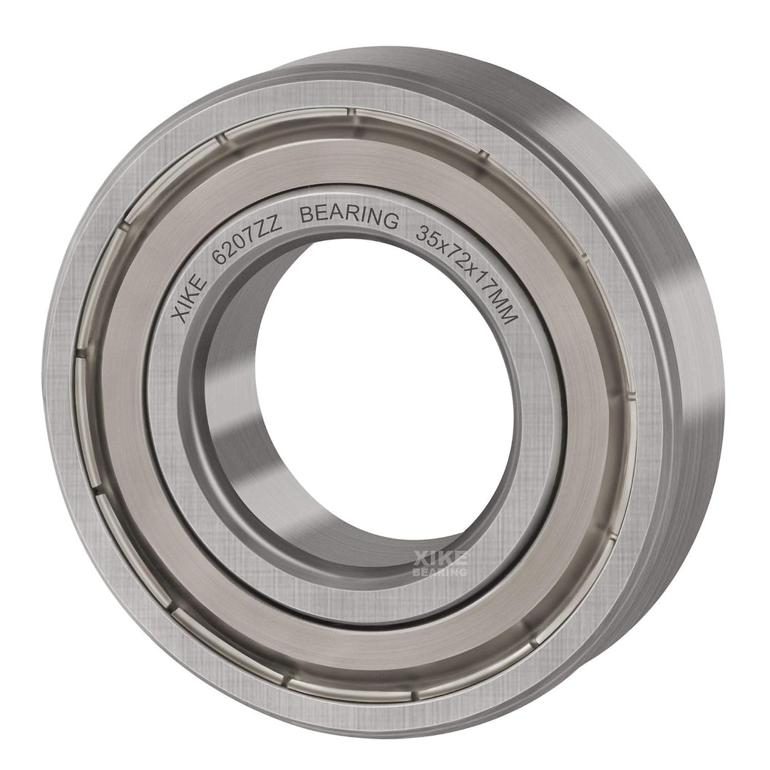 XiKe 4 Stück 6207ZZ Kugellager Abgedichtet 35x72x17mm Vorgeschmiert/Chromstahl/Metall Doppeldichtung