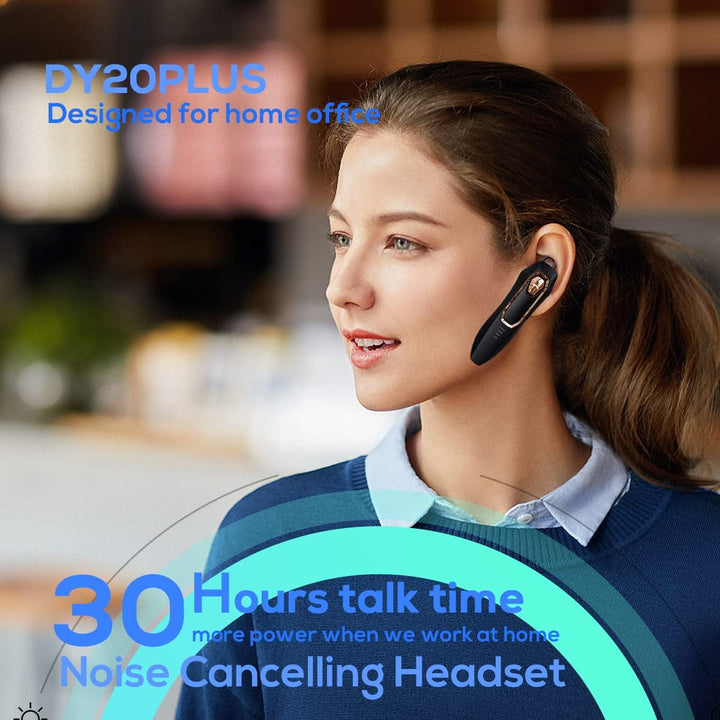Micool Headset Bluetooth V5.0, Geräuschunterdrückung Freisprech Bluetooth Headset Handy 30 Stunden G