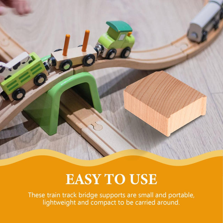 Gadpiparty 6pc Holzeisenbahn ZubehöR 6 StüCk BrüCkenstüTzen FüR Modelleisenbahn ErhöHungen Kompatibe