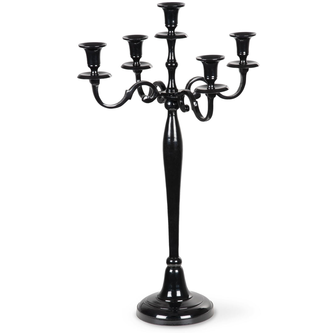 Gräfenstayn® Kerzenleuchter ALU 1, 3 oder 5-armig - 40/60/80cm - Silber, Schwarz, Weiss, Gold (Schwa