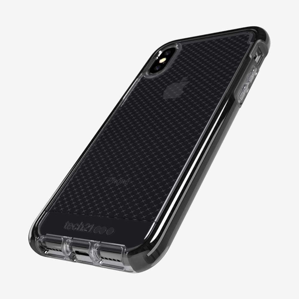 tech21 Protective Apple iPhone XS Max Case Thin Patterned Back Cover with FlexShock - Evo Check - Sm
