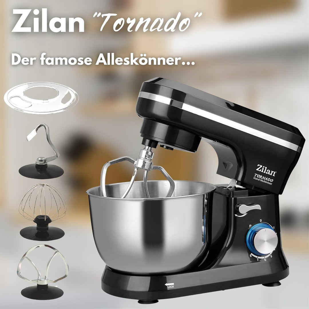 Elektrische Küchenmaschine | Rührmaschine | Rührer | Teigmaschine | Knetmaschine | Teigkneter | 8 Ge