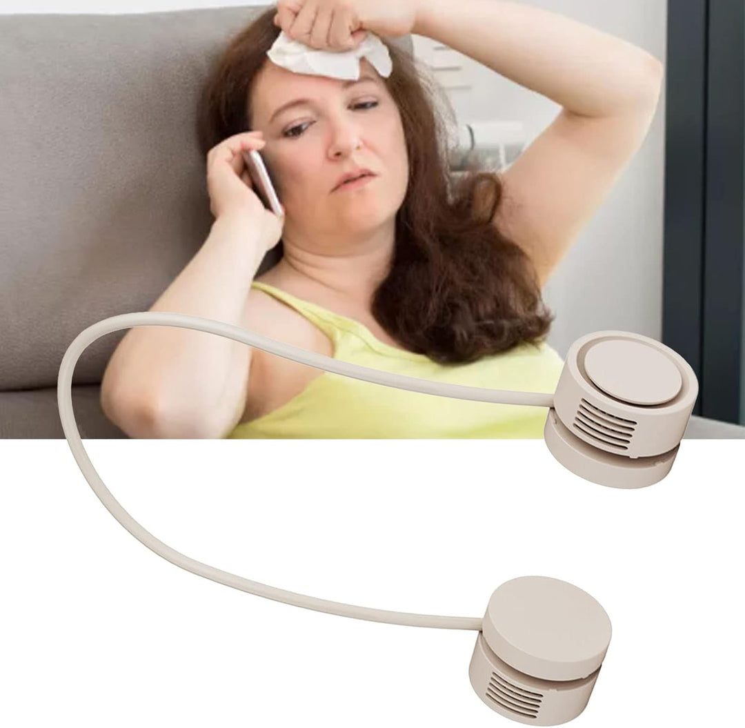 Fydun Tragbarer Nackenventilator, Mini-USB-Aufladung, Freihändig, Flügellos, Hängender Halsventilato