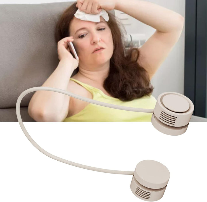 Fydun Tragbarer Nackenventilator, Mini-USB-Aufladung, Freihändig, Flügellos, Hängender Halsventilato