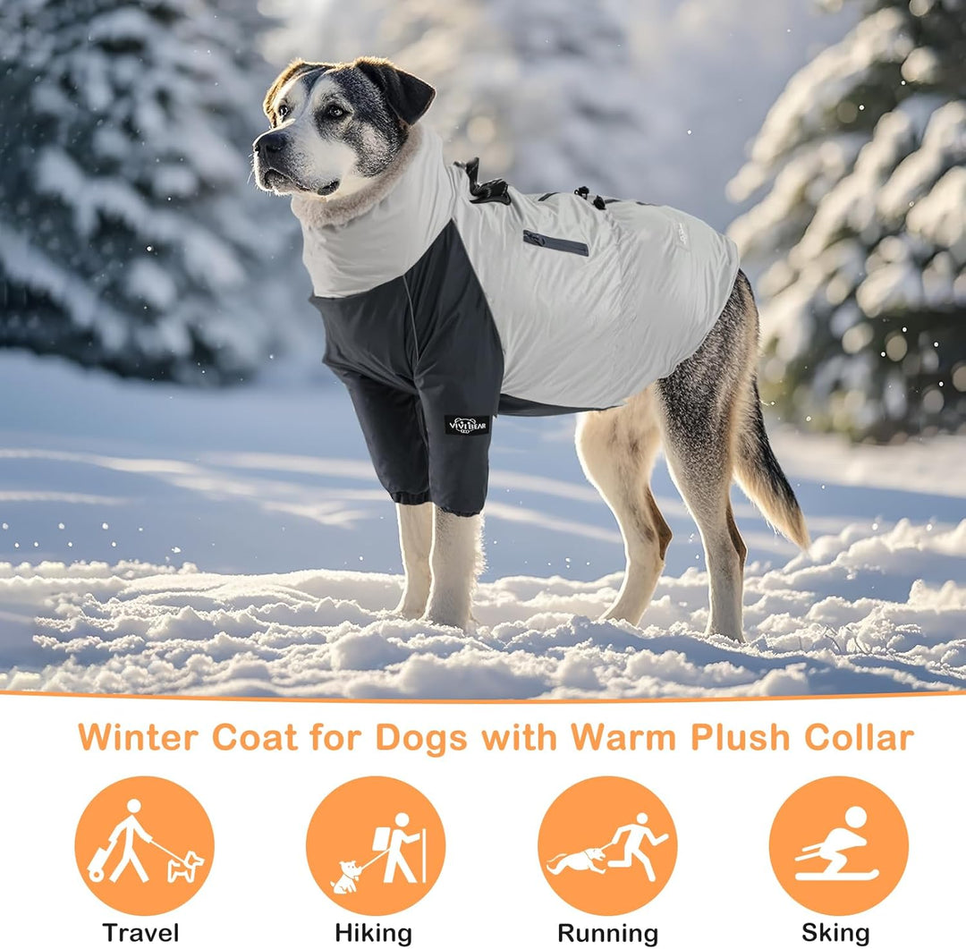 Hundemantel Grosse Winddicht Warmer Hundekapuzenpulli Eingebautes Geschirr Für Mittlere Und Grosse H