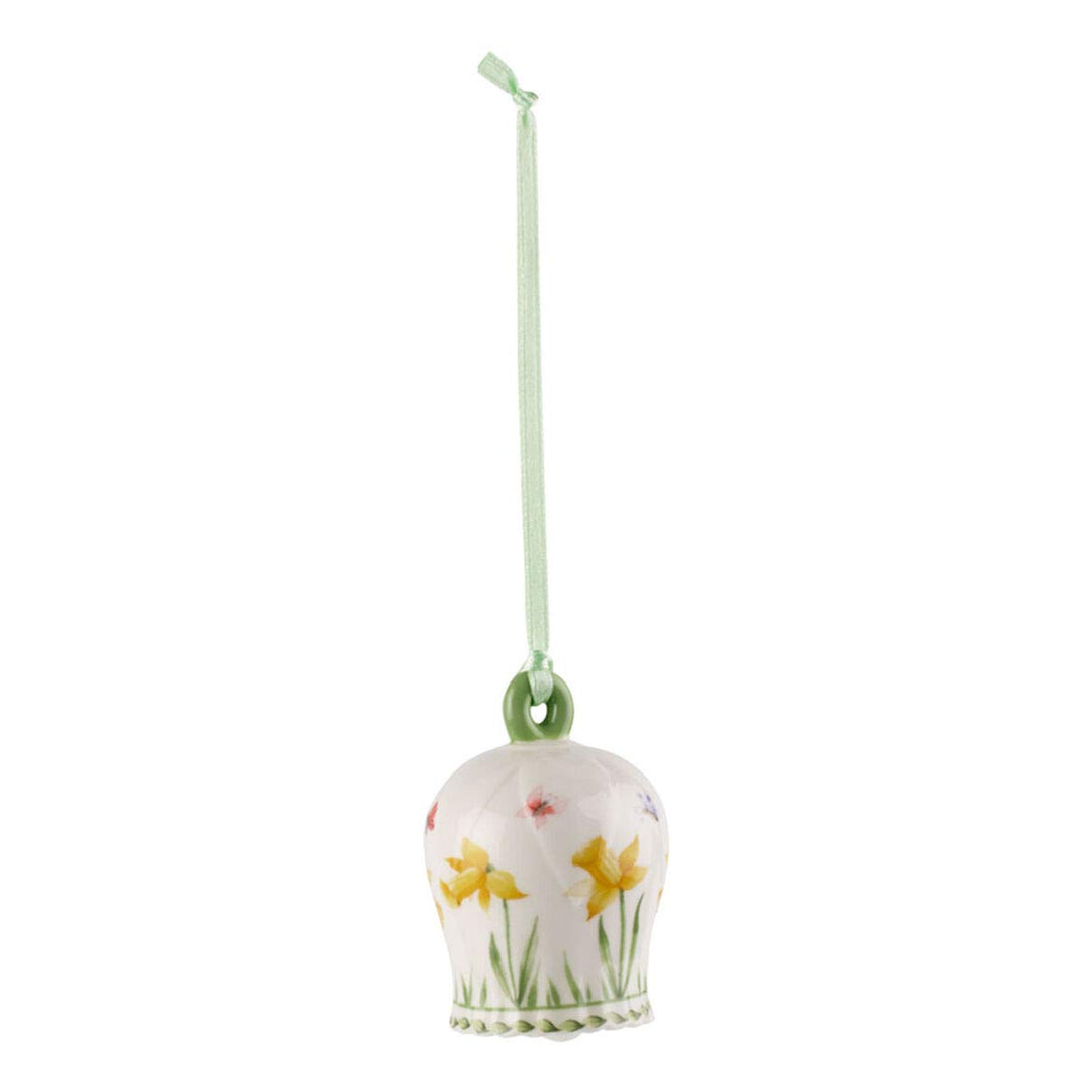 Villeroy & Boch - New Flower Bells - Osterglocken Ornament Set 6 cm Grün/Gelb, Spülmaschinenfest, Mi