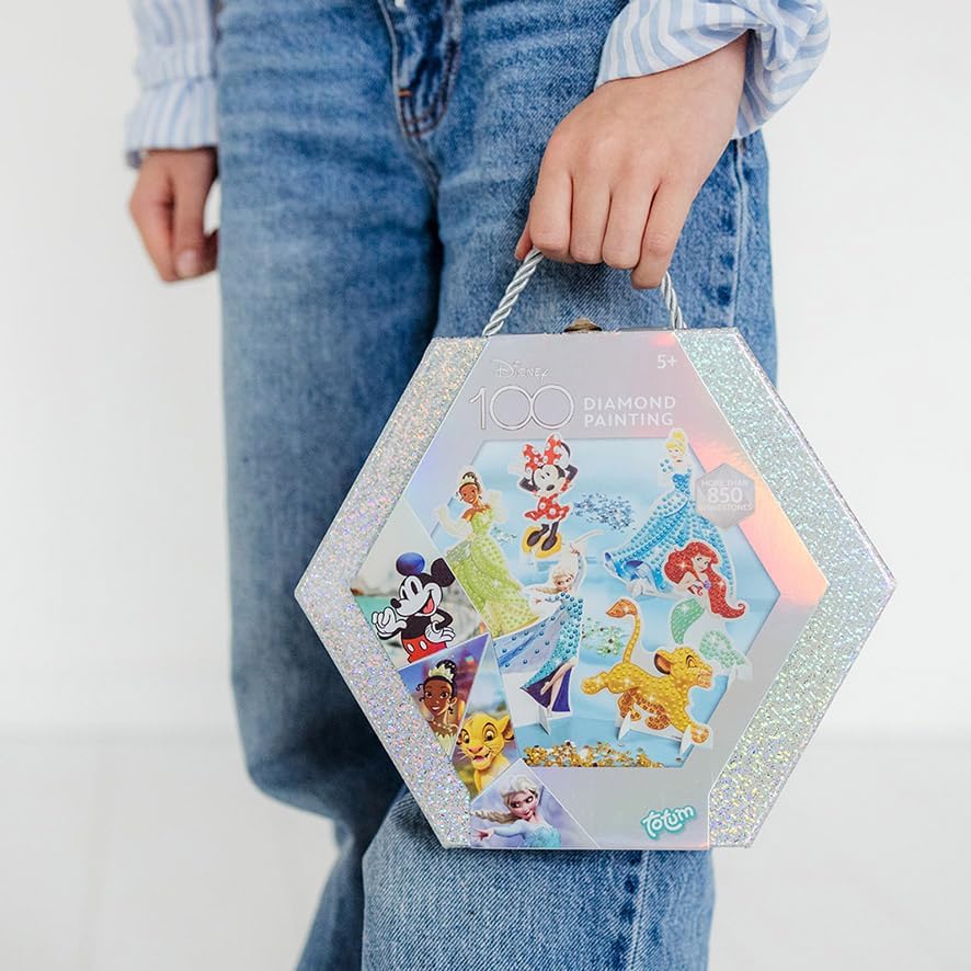 Totum Disney Diamond Painting Figuren in schöner Geschenkbox – 6 Disney Charaktere zum Verzieren mit