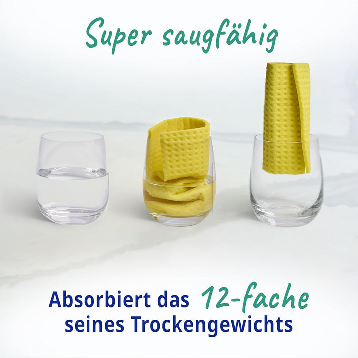 Spontex The Essentials Schwammtücher | Super saugfähige Geschirrtücher zum Wischen und Reinigen | 10