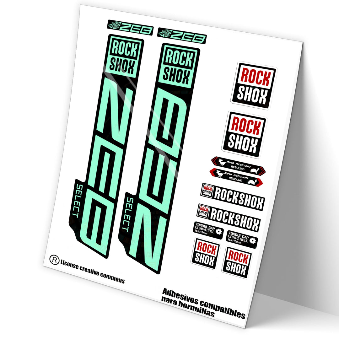 REF:VP447 Aufkleber kompatibel mit Rock-Shox ZEB SELECT 2021,2025 MTB, Sticker, Sticker, Aufkleber f