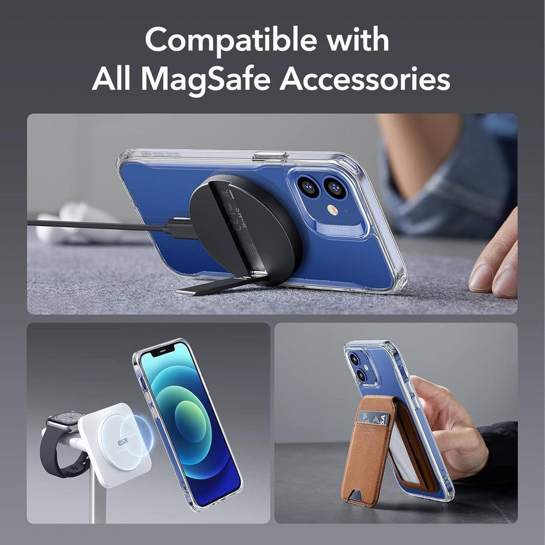 ESR Hülle für iPhone 12, iPhone 12 Pro 2020 Sidekick Hybrid Magafe Case, Transparent Handyülle mit H