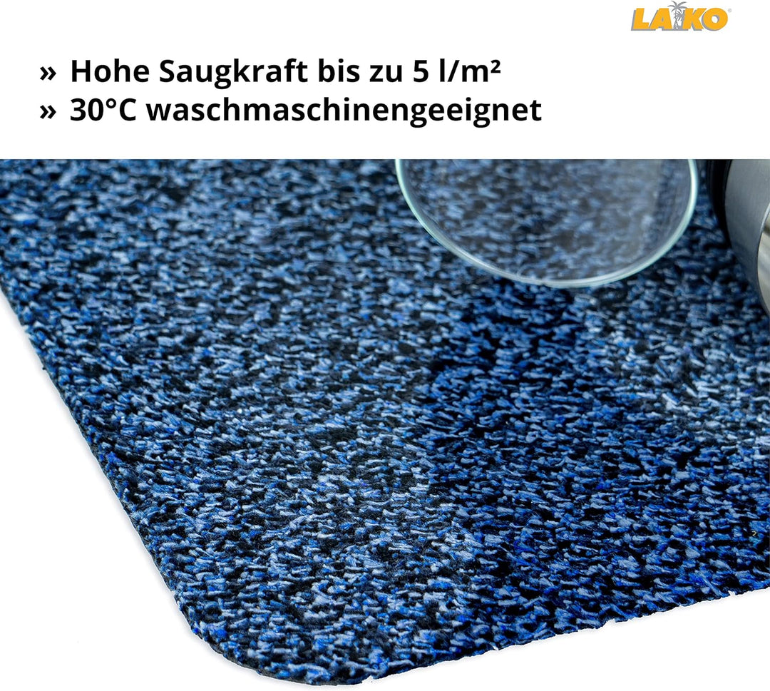 LA KO Baumwoll Fussmatte in verschiedenen Grössen und Farben - waschbare Fussmatte, angenehm weich (