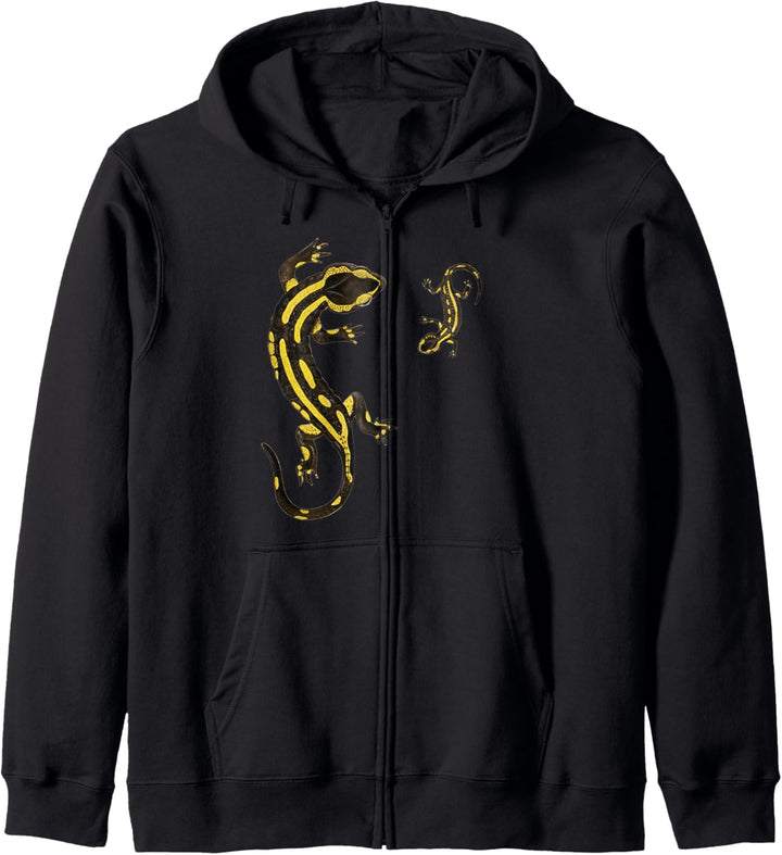 Salamander Lizard Vintage Paint Kapuzenjacke