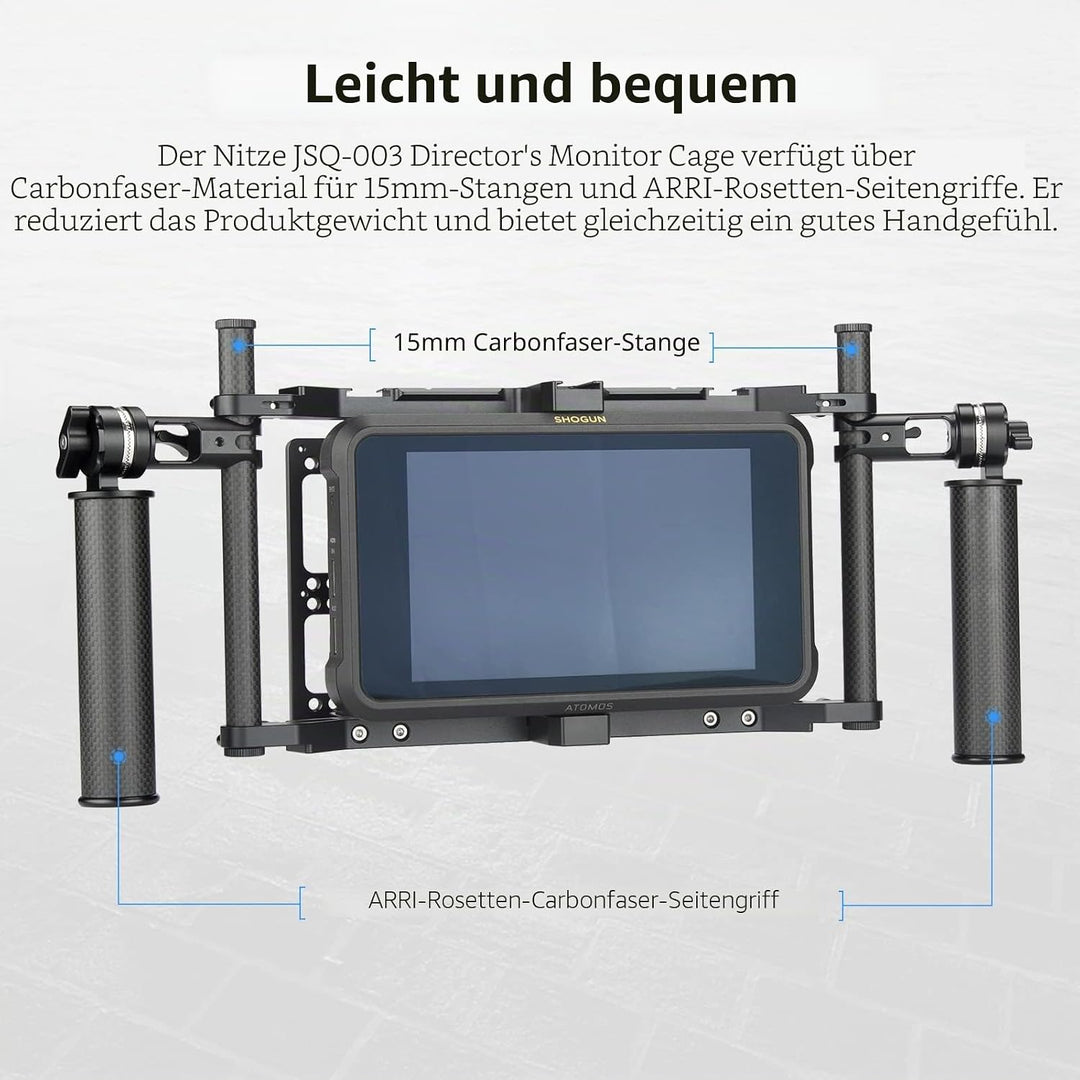 Nitze Director’s Monitor Cage with Lightweight Carbon Fiber Handles, Director’Monitorkäfig with Two