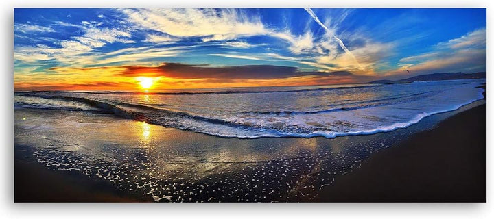 Wandbild XXL Meer Deko Kunst Bilder Landschaft Blau 150x60 cm Deko Paneel 150x60 cm Blau_a, Deko Pan