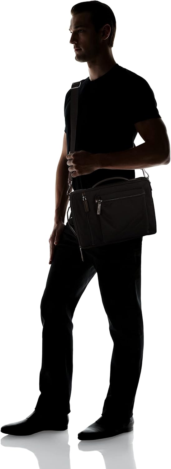 Fossil Herren Buckner Lederrucksack Schwarz, Schwarz