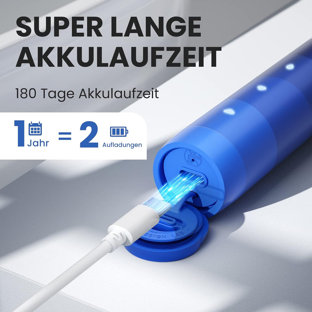 Oclean Flow Elektrische Zahnbürste, Schallzahnbürste mit 180 Tage Akkulaufzeit, 5 Putzmodi Zahnbürst