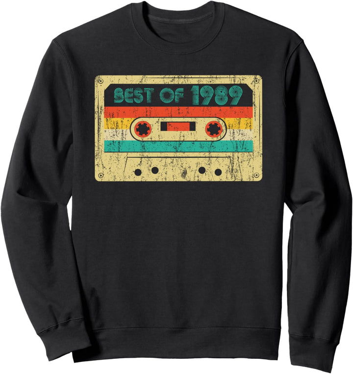 Best Of 1989 32nd Birthday Gifts Cassette Tape 32 Years Old Sweatshirt