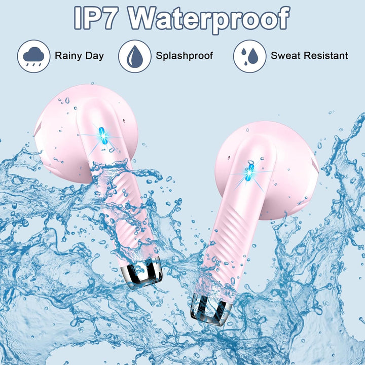 Bluetooth 5.4 Kopfhörer, In Ear Kopfhörer Kabellos mit 4 Mic, 48H Tiefer Bass Spielzeit Wireless Ear