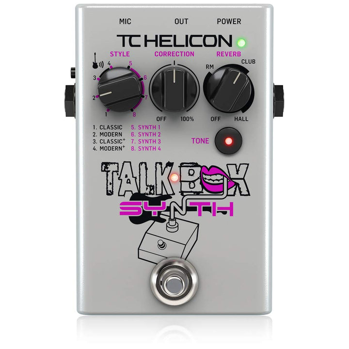 TC Helicon TALKBOX SYNTH Stompbox in Studioqualität für Gitarren-Talkbox-Effekte und Stimmton-Politu