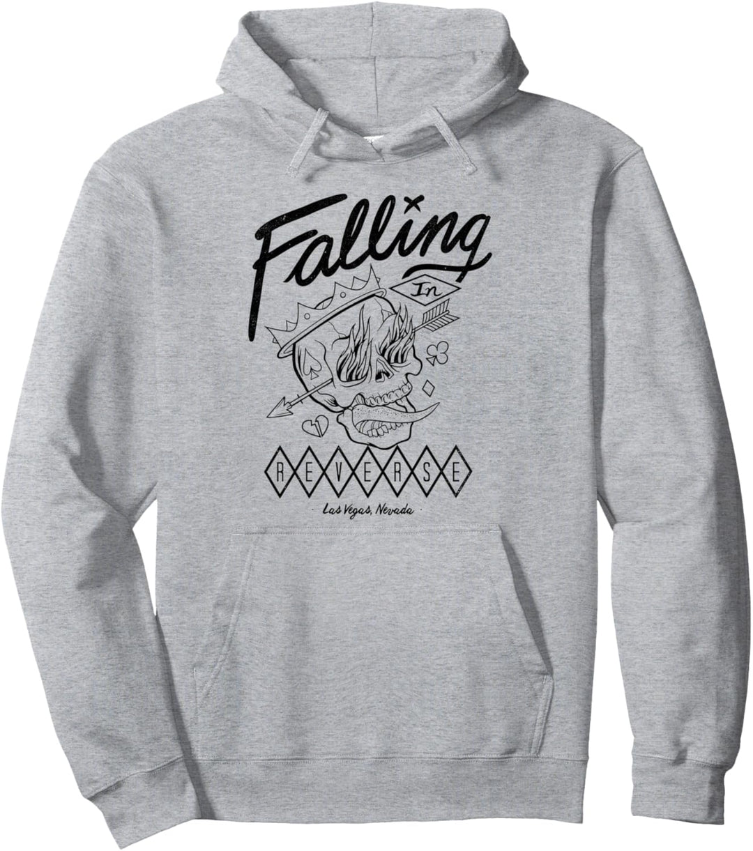 Falling In Reverse - Official Merchandise - Flame Skull Pullover Hoodie