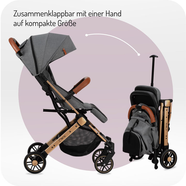 MOMI ESTELLE Kinderwagen für Kinder ab 6 Monat bis zu max körpergewicht von 15 kg, klappbar auf die