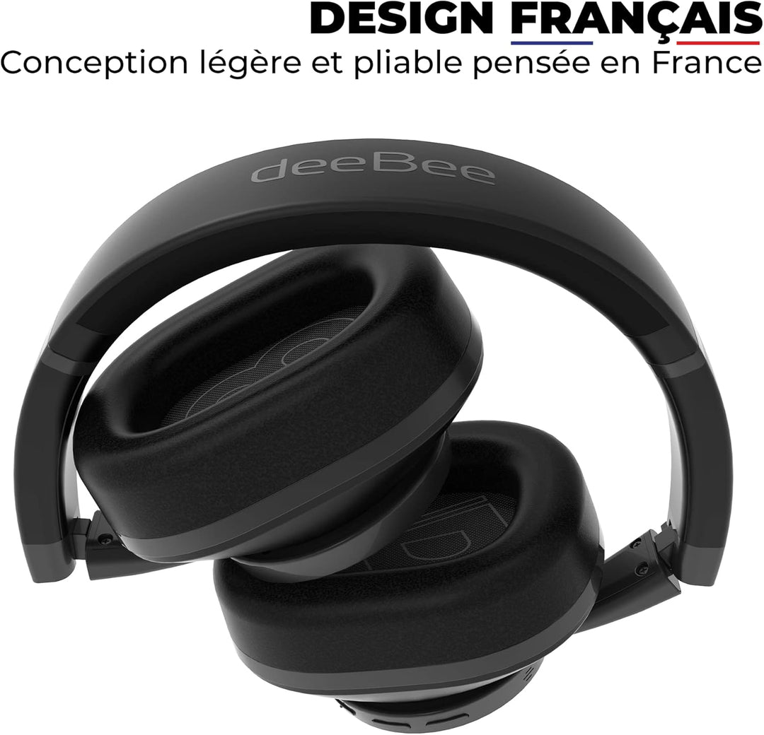 DeeBee Pulse Bluetooth-Kopfhörer mit ANC, 40 Stunden Akkulaufzeit, 40-mm-Treiber, Touch-Steuerung, S