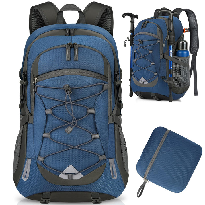 IGOLUMON Wanderrucksack Herren Damen 40L Wasserdichter Rucksack Leicht Faltbarer Reiserucksack Trekk