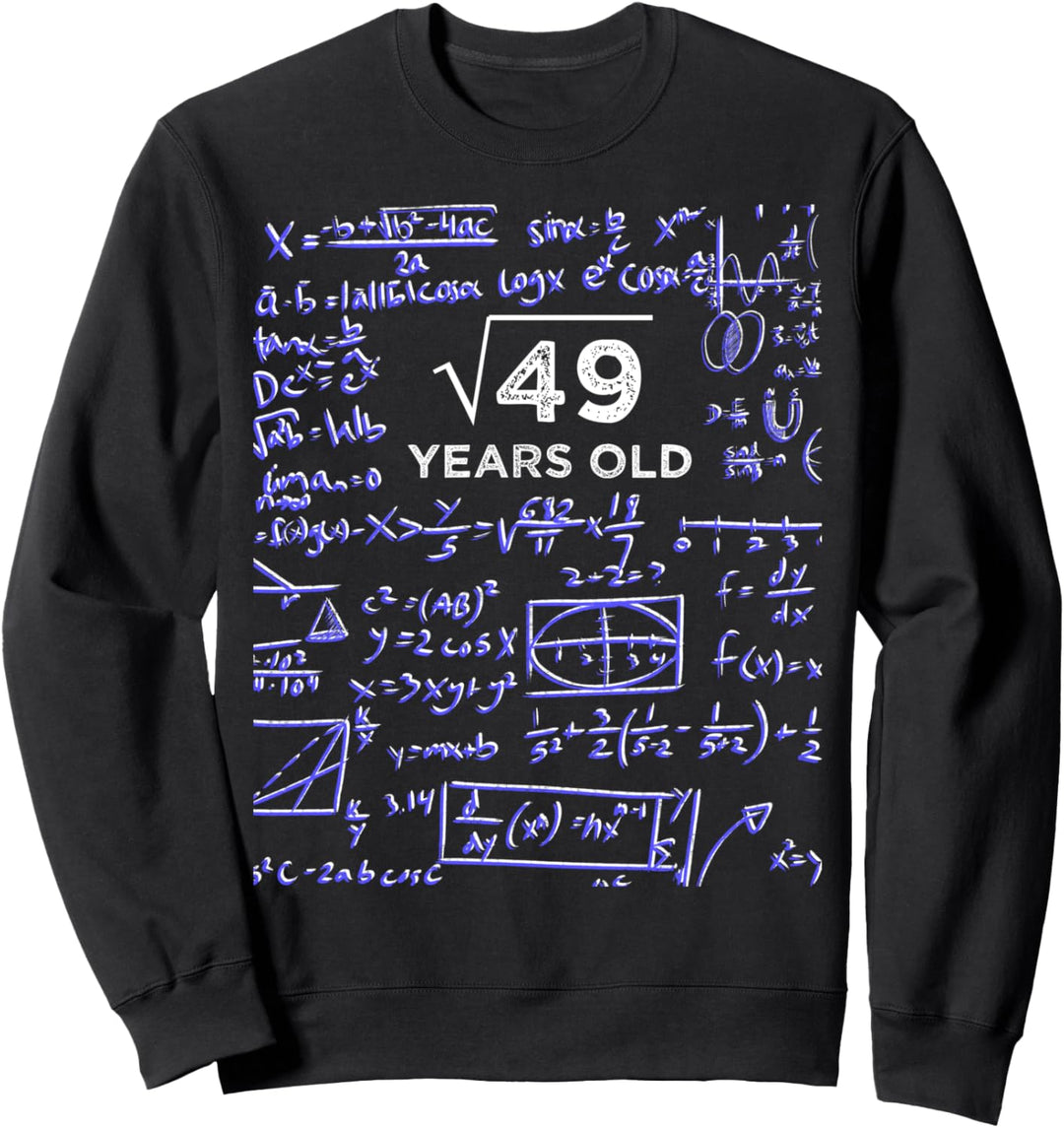 Quadratwurzel von 49 7. Geburtstag 7 Jahre alt Geschenk Sweatshirt