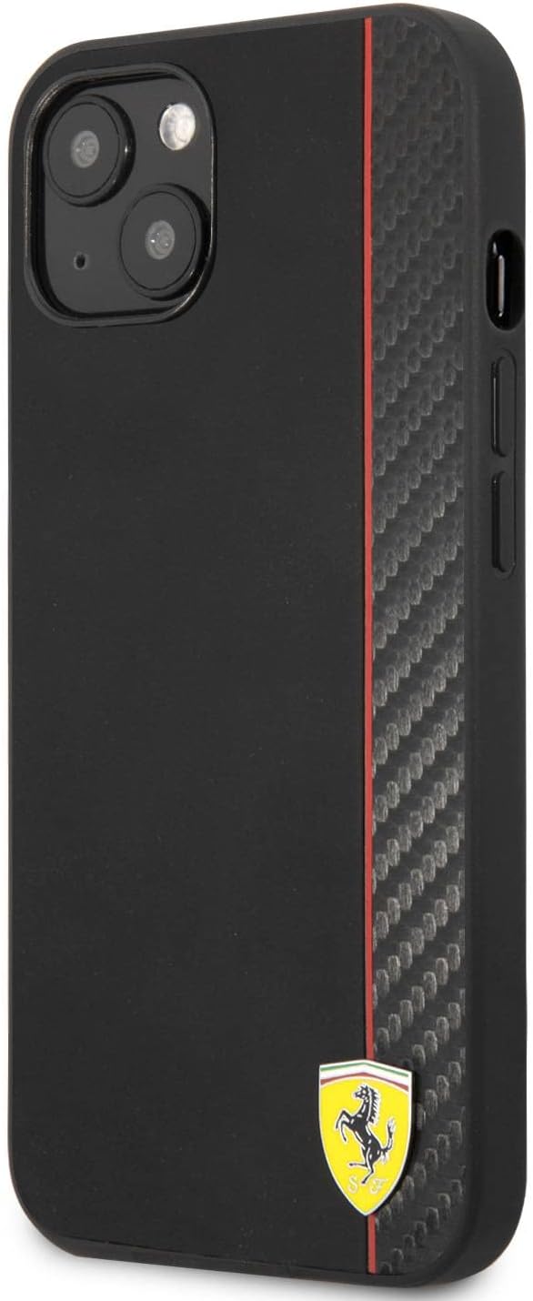 Ferrari FESAXHCP13SBK hülle für iPhone 13 Mini 5,4" schwarz On Track Carbon Stripe