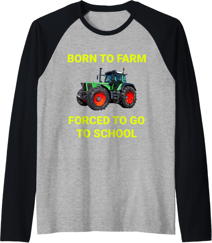 Landwirt Trecker Traktor Bauer Schule Kinder Landwirtschaft Raglan