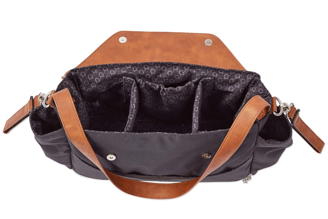Gesslein Praktischer Organizer für den Kinderwagen in Lederoptik, schwarz