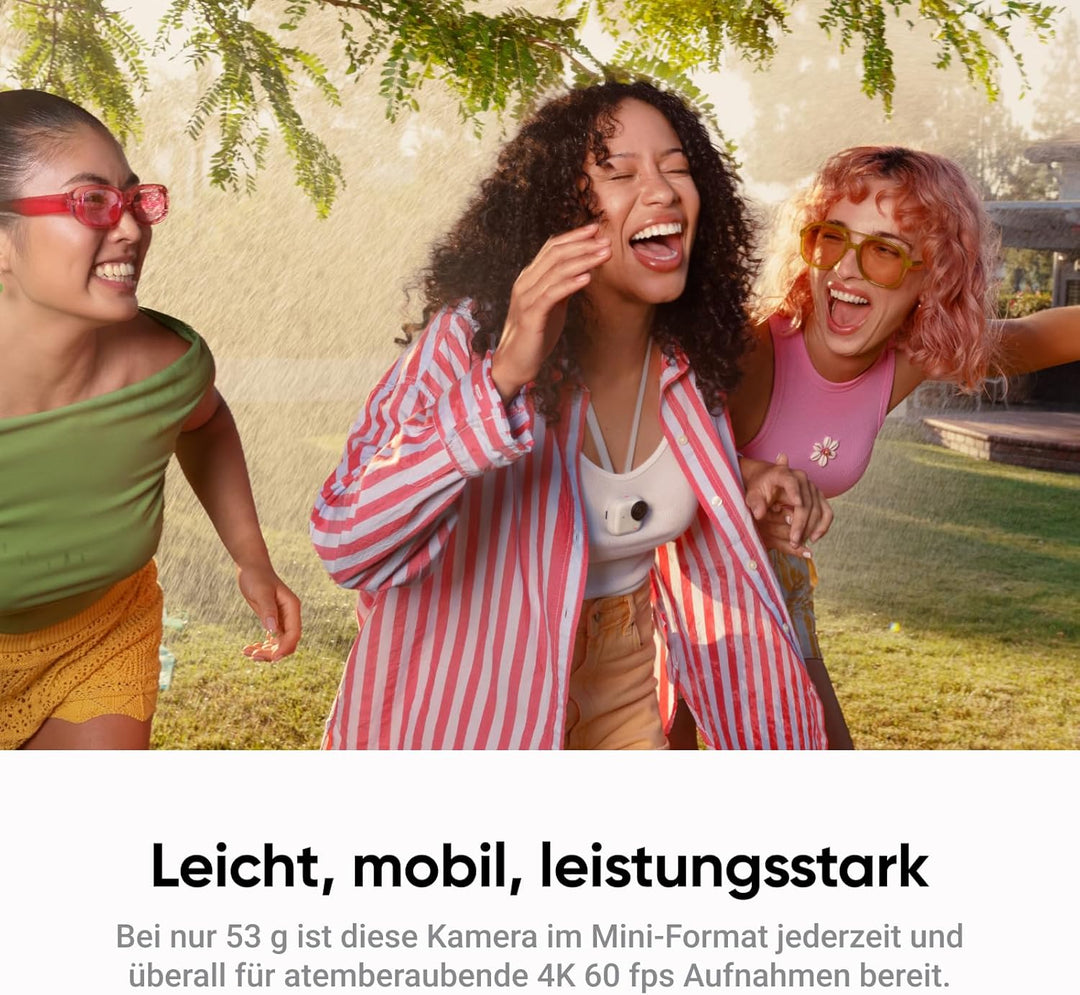 Insta360 GO Ultra Nachtschwarz - freihändige 4K Mini-Cam, leicht & mobil, top bei wenig Licht, übera