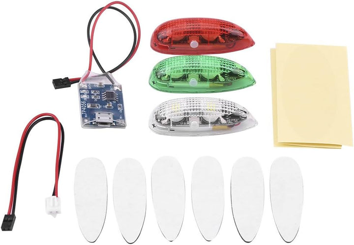 Dilwe 3 stücke rc fix flügel licht, rc drahtlose led licht für rc fix flügel Flugzeug Flugzeug Hubsc