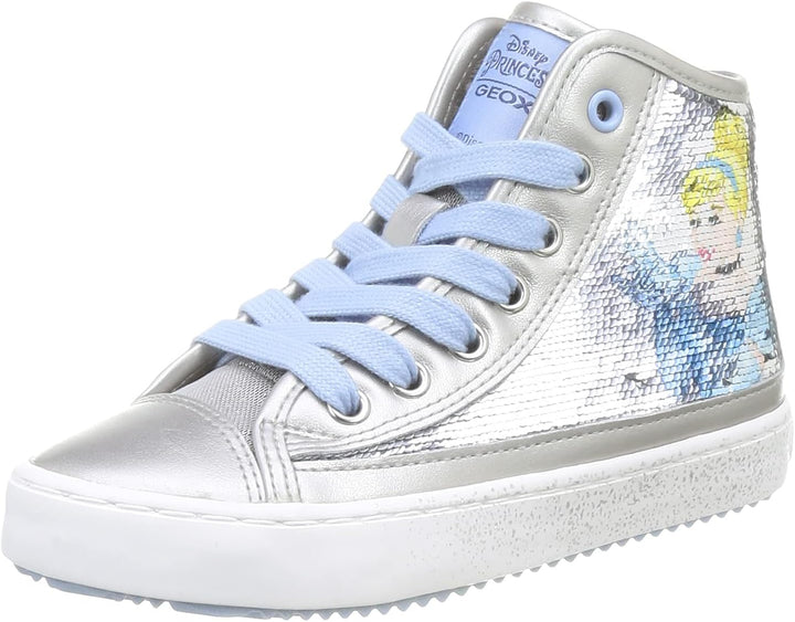 Geox Mädchen J Kalispera Girl D Sneakers 24 EU Silber, 24 EU Silber