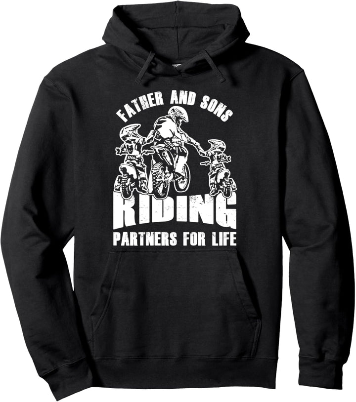Motocross Söhne Motorrad Vater Dad Held Dirt Bike Pullover Hoodie