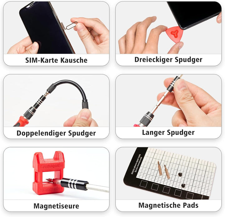 SHARDEN Feinmechaniker Schraubendreher Set, 122 in 1 Mini Präzisions Werkzeug Kit mit Torx T2 T5 T6