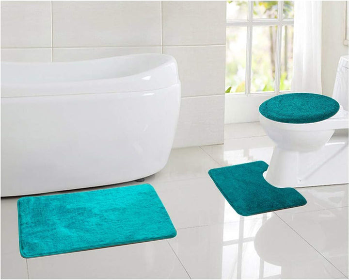 ele ELEOPTION Badezimmer-Set,rutschfeste Badematte schnelltrocknend weich wasserabsorbierend stilvol