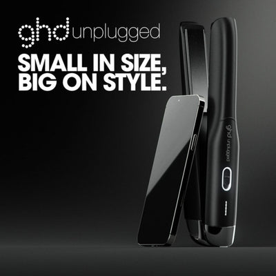 ghd Unplugged - kabelloser professioneller Haarglätter mit Dual-Technologie - Zone, Schwarz Old Pack