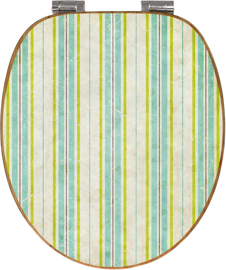 banjado Design WC Sitz Bambus Absenkautomatik 45,8x37,5cm - Toilettendeckel mit Absenkautomatik Holz
