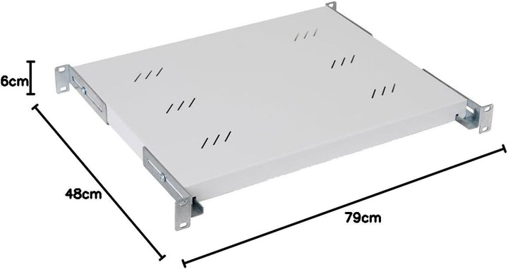 Tritón RAC-UP-750-A1 48,26 cm (19 Zoll) Fachboden perforiert, "1HE" lichtgrau