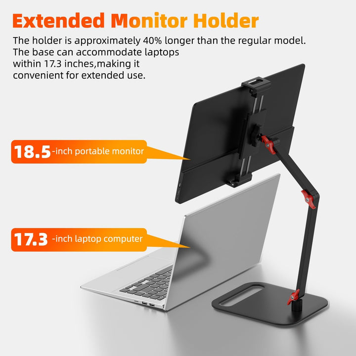 Height Adjustable Portable Monitor Stand, Upgrade Knob Adjustment Portable Monitor Holder for 15.6 1