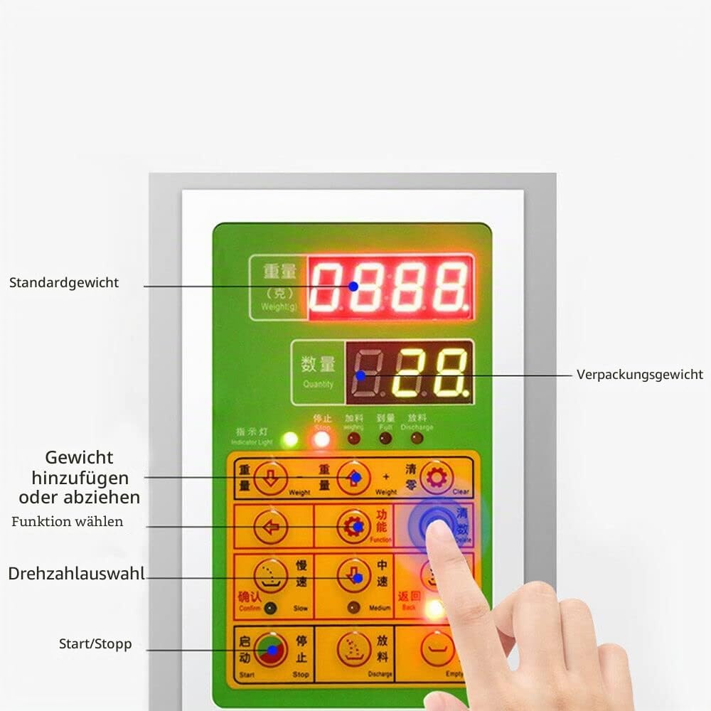 Automatisch Abfüllmaschine Wiegen 200W, Pulver Abfüllmaschine 10-999g Füllmaschine Verpackungsmaschi