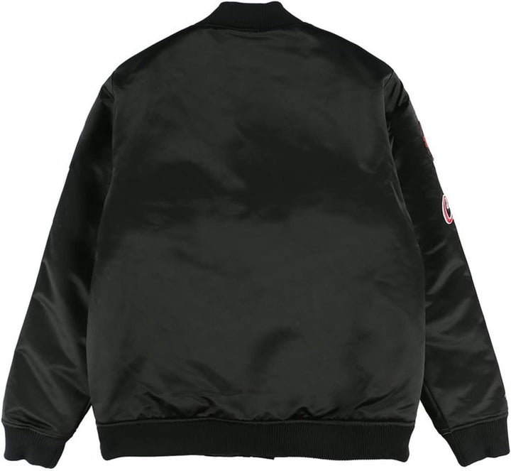 Mitchell & Ness M&N Satin Bomber Jacke - Flight Chicago Bulls schwarz M Schwarz, M Schwarz