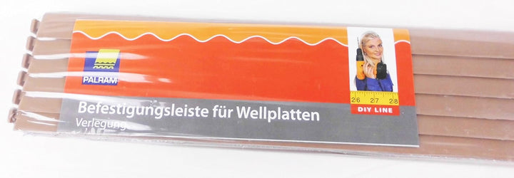 PALRAM - Befestigungsleiste/Befestigungsset Seitlich für Wellplatten - 1 Paket / 6 Stück/insgesamt 3