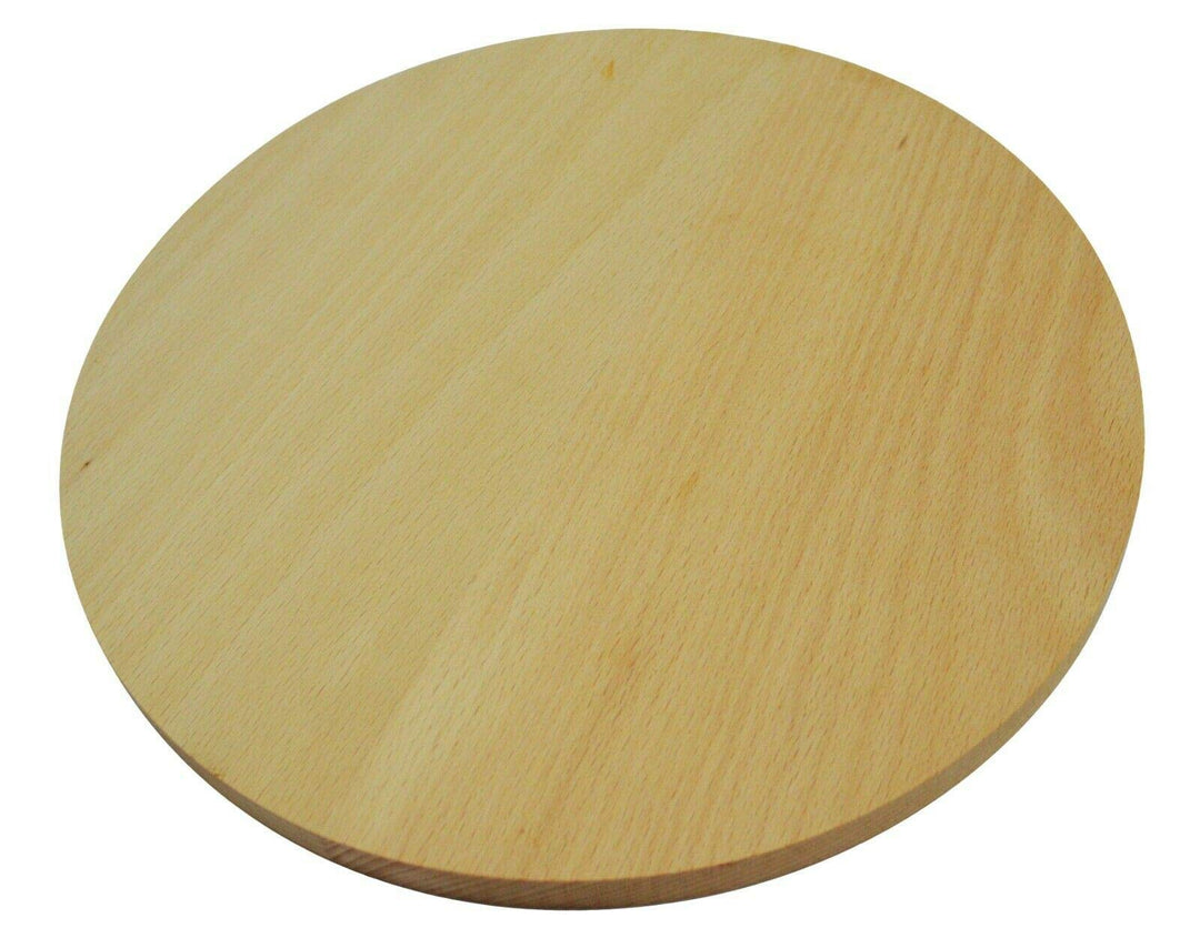 Rundes Schneidebrett aus Holz, zum Schneiden von Pizza-Holz, doppelseitig, 50 cm