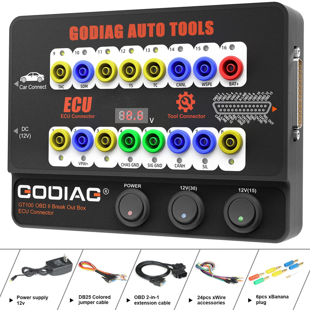 GODIAG Gt100 Kfz-Werkzeug Obd2-Anschlusskasten-SteuergeräTestecker, Zur Verwaltung Der Obdii-Protoko