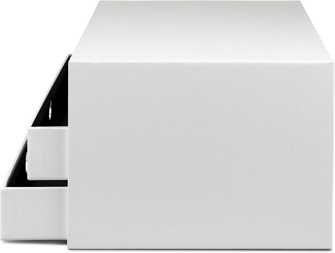 Rössler 1524452093 - S.O.H.O. 3er Schubladenbox für DIN A4, mit Griffloch, special edition white, 34