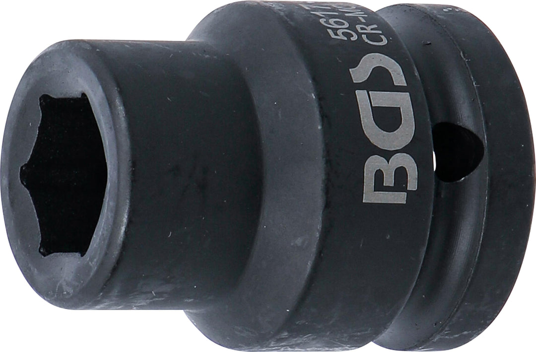 BGS 5617 | Kraft-Steckschlüssel-Einsatz Sechskant | 20 mm (3/4") | SW 17 mm Schlüsselweite: 17 mm, S