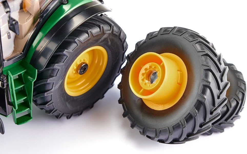 siku 6736, John Deere 7290R Traktor, Inkl. Fernsteuermodul, Grün, Metall/Kunststoff, 1:32, Ferngeste